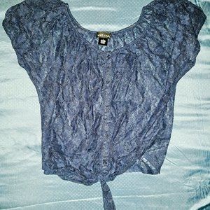 Navy blue lace blouse